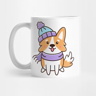 Winter corgi dog Mug